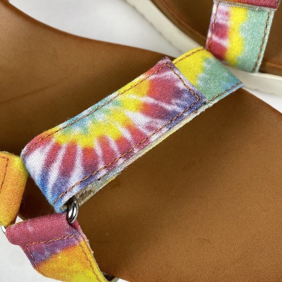 Jellypop Shoes Quests Tie-Dyed Strap Sandals Women Size 9 Pre-Owned - Picture 12 of 14